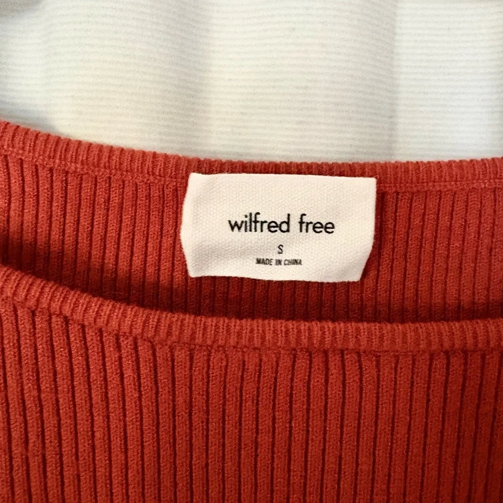 Aritzia Wilfred Free Cutout Knit Longsleeve Mini Dress size S - Picture 5 of 7